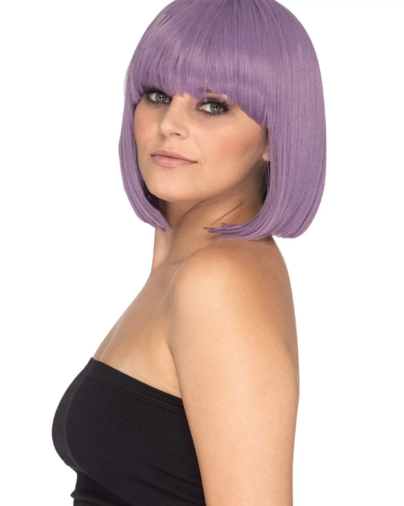 * Fashion Deluxe Ashes Of Violets Purple Bob Wig> Halloween Wigs