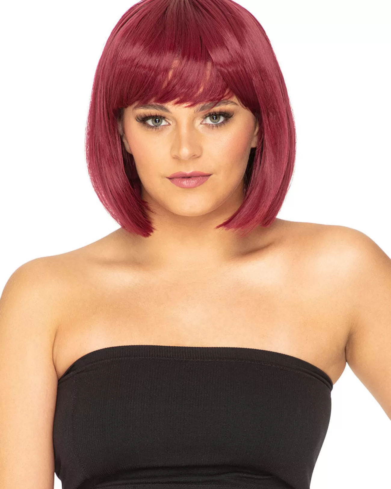 * Fashion Deluxe Bordeaux Red Bob Wig> Halloween Wigs