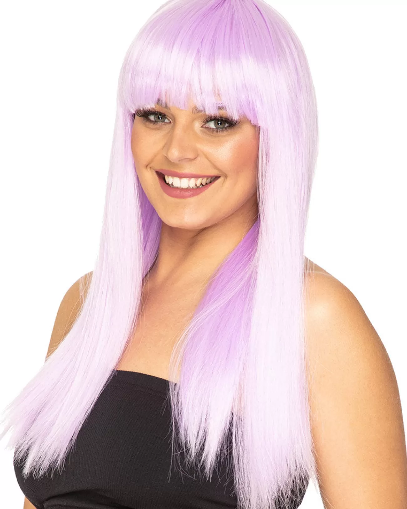 * Fashion Deluxe Frosted Lavender Long Wig> Halloween Wigs