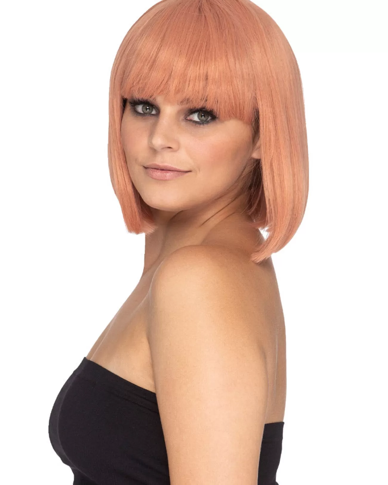 * Fashion Deluxe Peaches And Cream Pink Bob Wig> Halloween Wigs