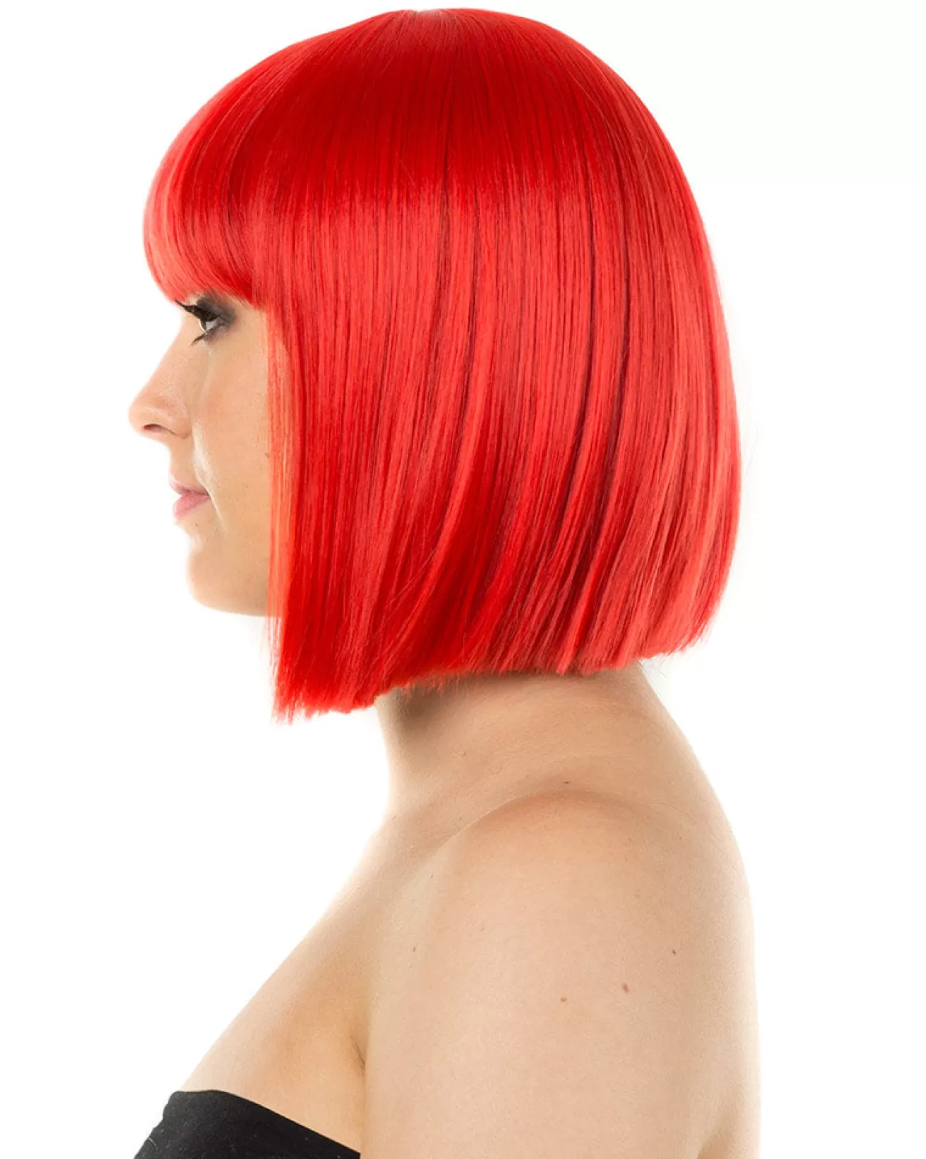 * Fashion Deluxe Red Bob Wig> Halloween Accessories