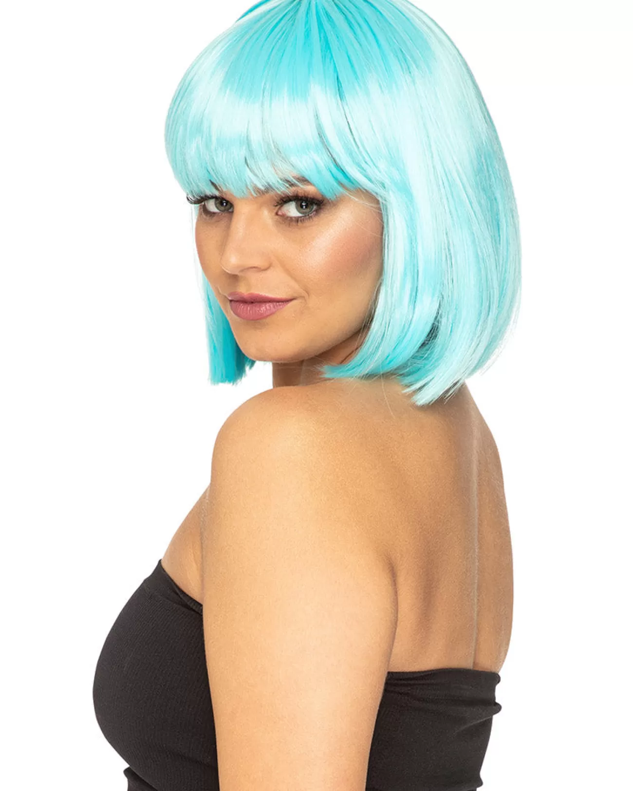 * Fashion Deluxe Soft Teal Bob Wig> Halloween Wigs