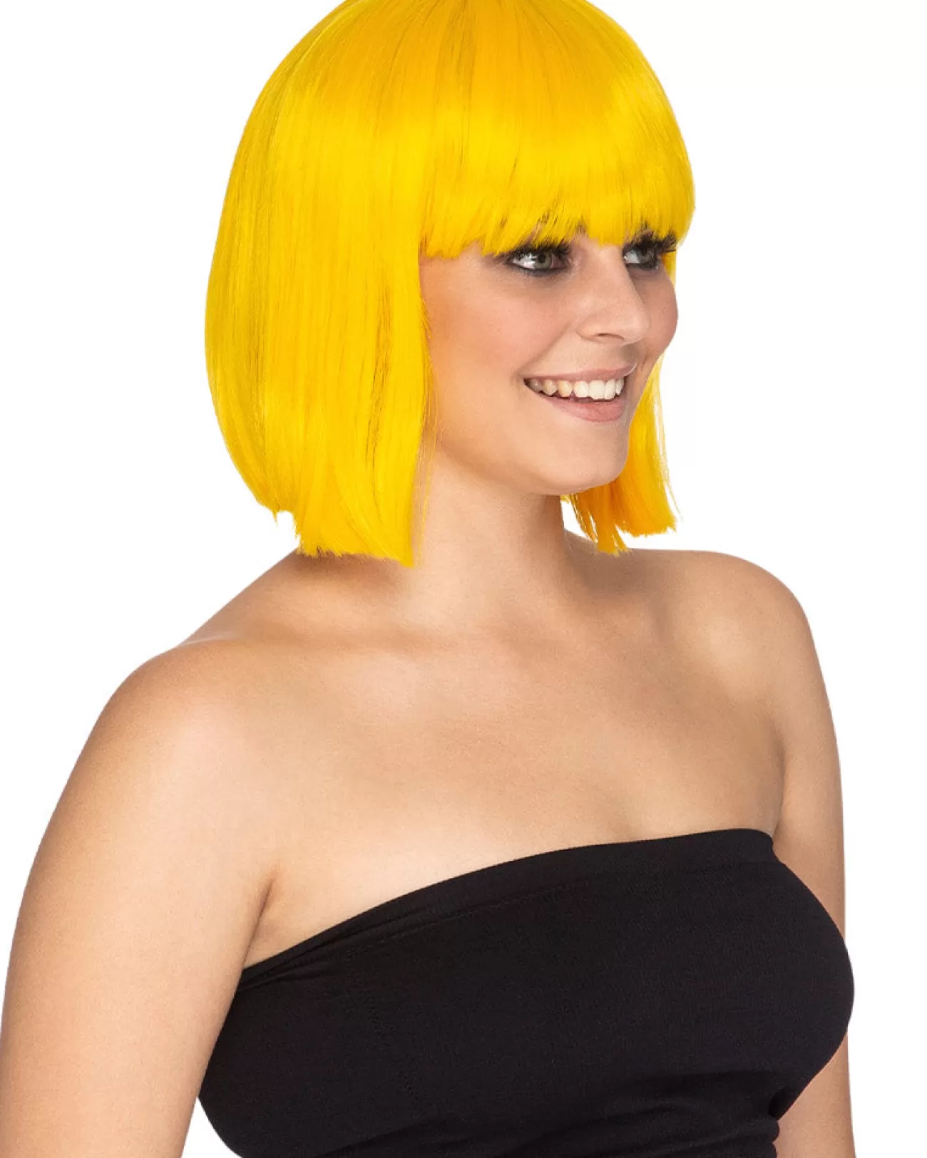 * Fashion Deluxe Yellow Bob Wig> Halloween Wigs