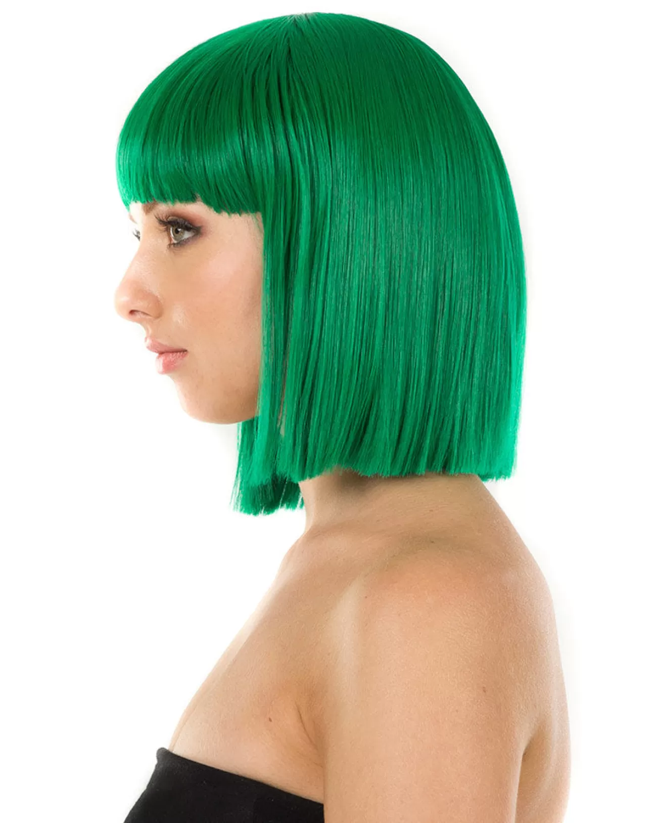 * Fashion Emerald Green Bob Deluxe Wig> Halloween Accessories