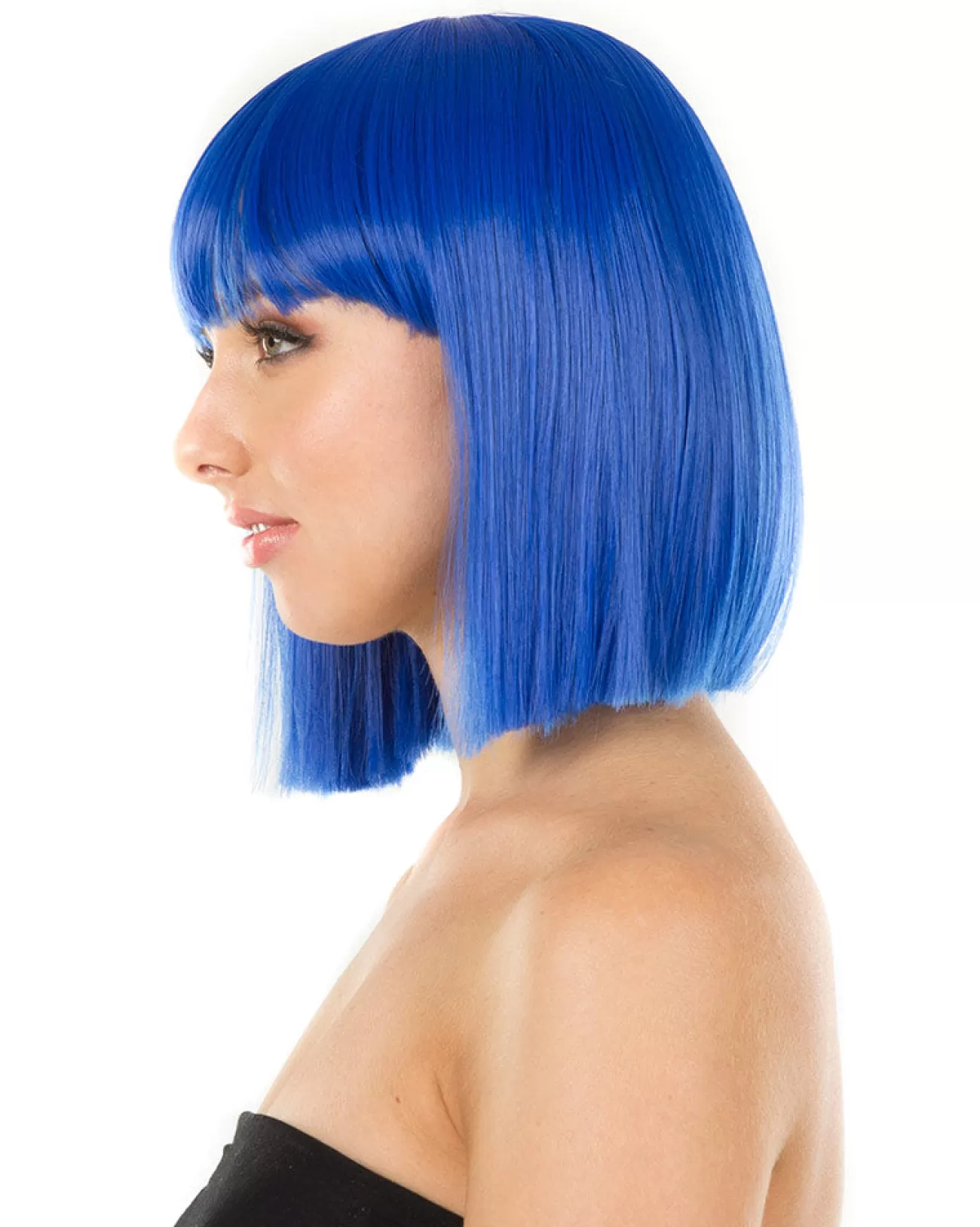 * Fashion Peacock Blue Bob Deluxe Wig> Halloween Accessories