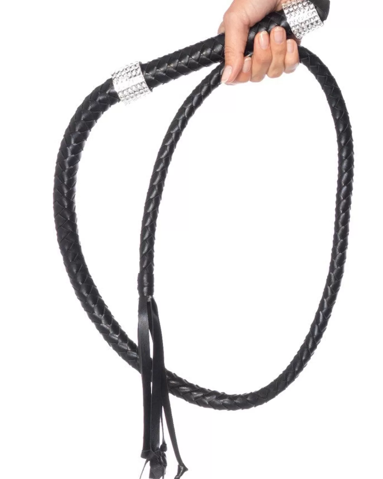 Leg Avenue Faux Leather Braided Whip> Halloween Accessories