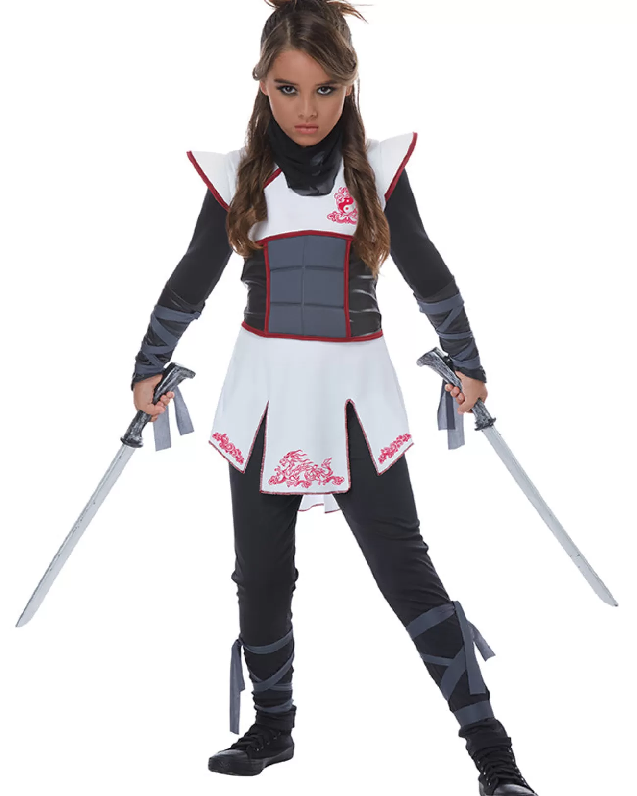 California Costumes Fearless Ninja White Girls Costume>Kids Kids Costumes