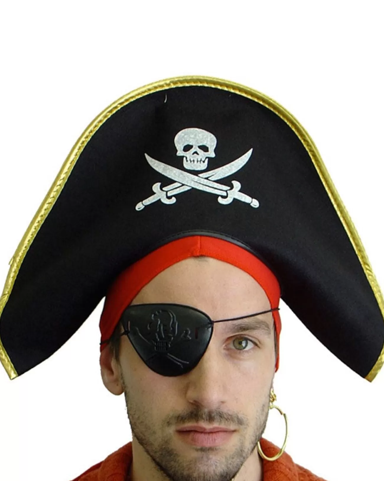 Tomfoolery Felt Pirate Hat With Gold Trim> Halloween Accessories