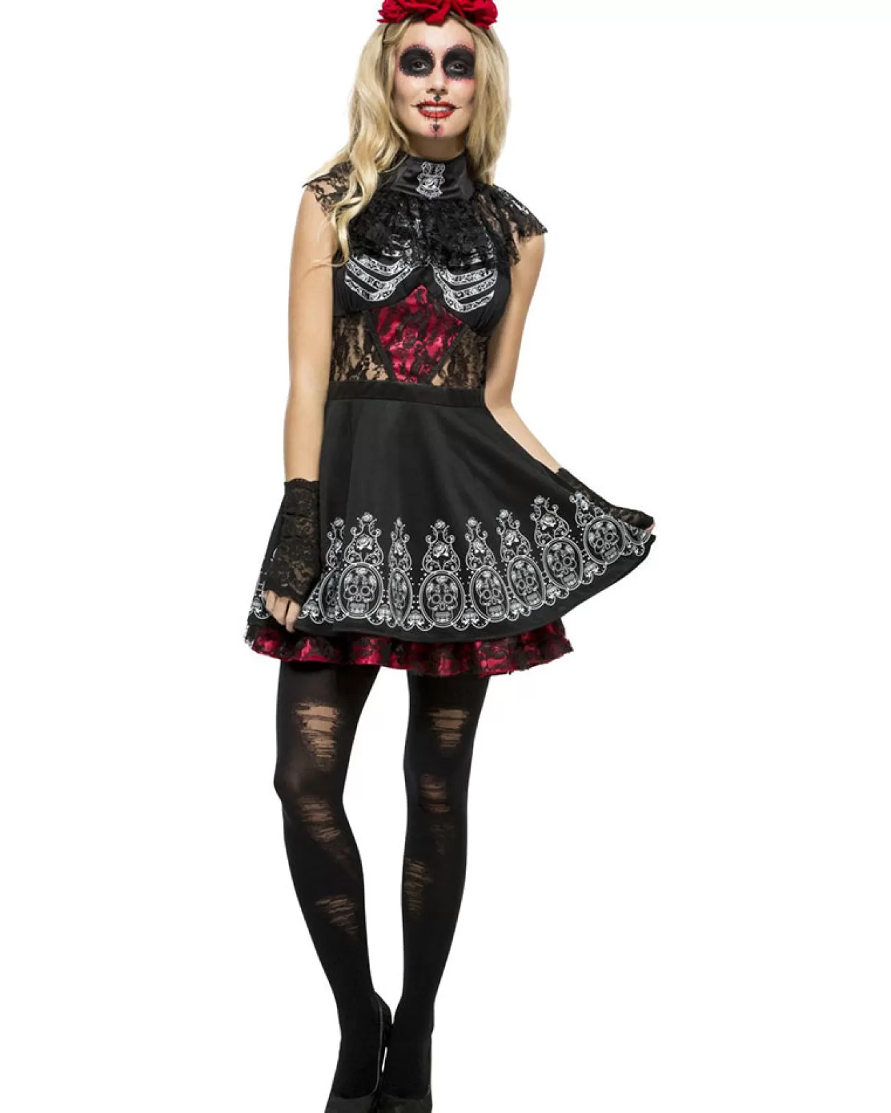 Smiffys Fever Day Of The Dead Womens Costume>Women Women's Costumes