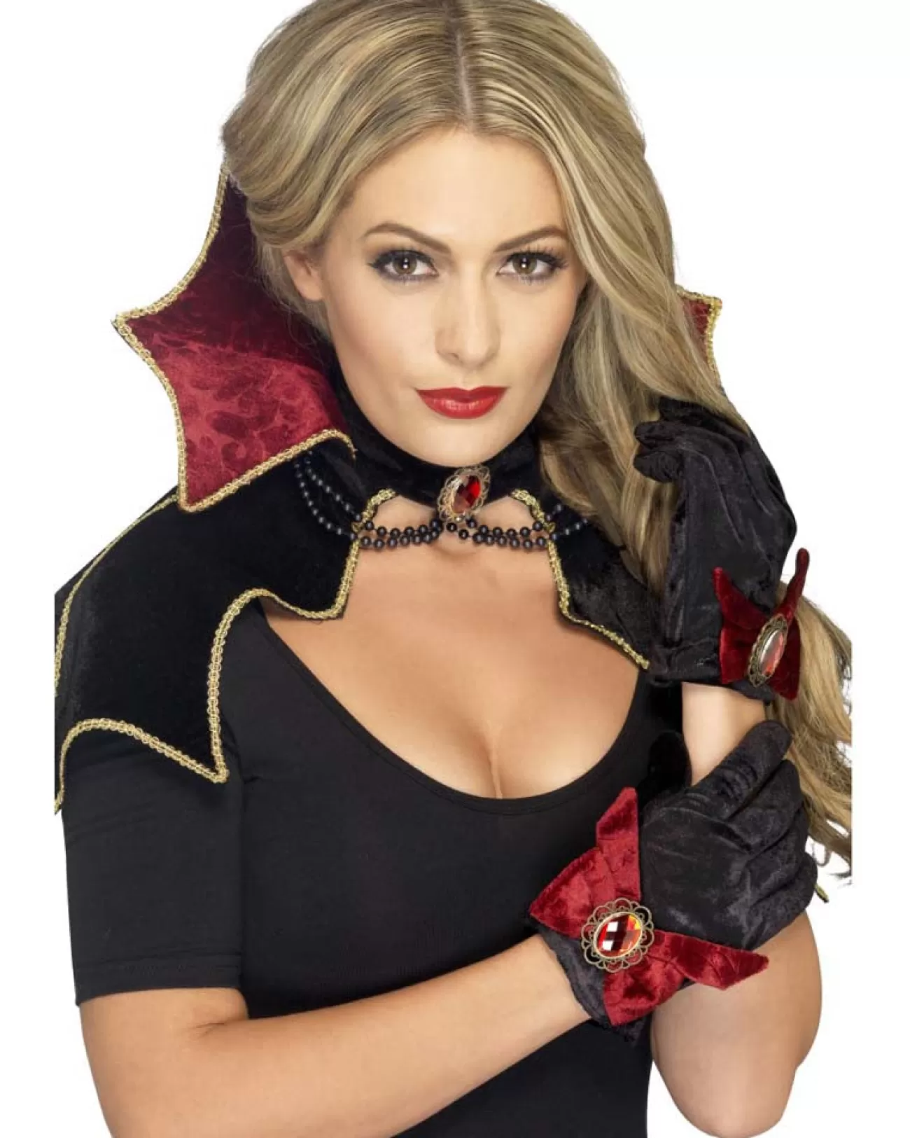 Smiffys Fever Vampire Cape And Gloves Set> Halloween Accessories