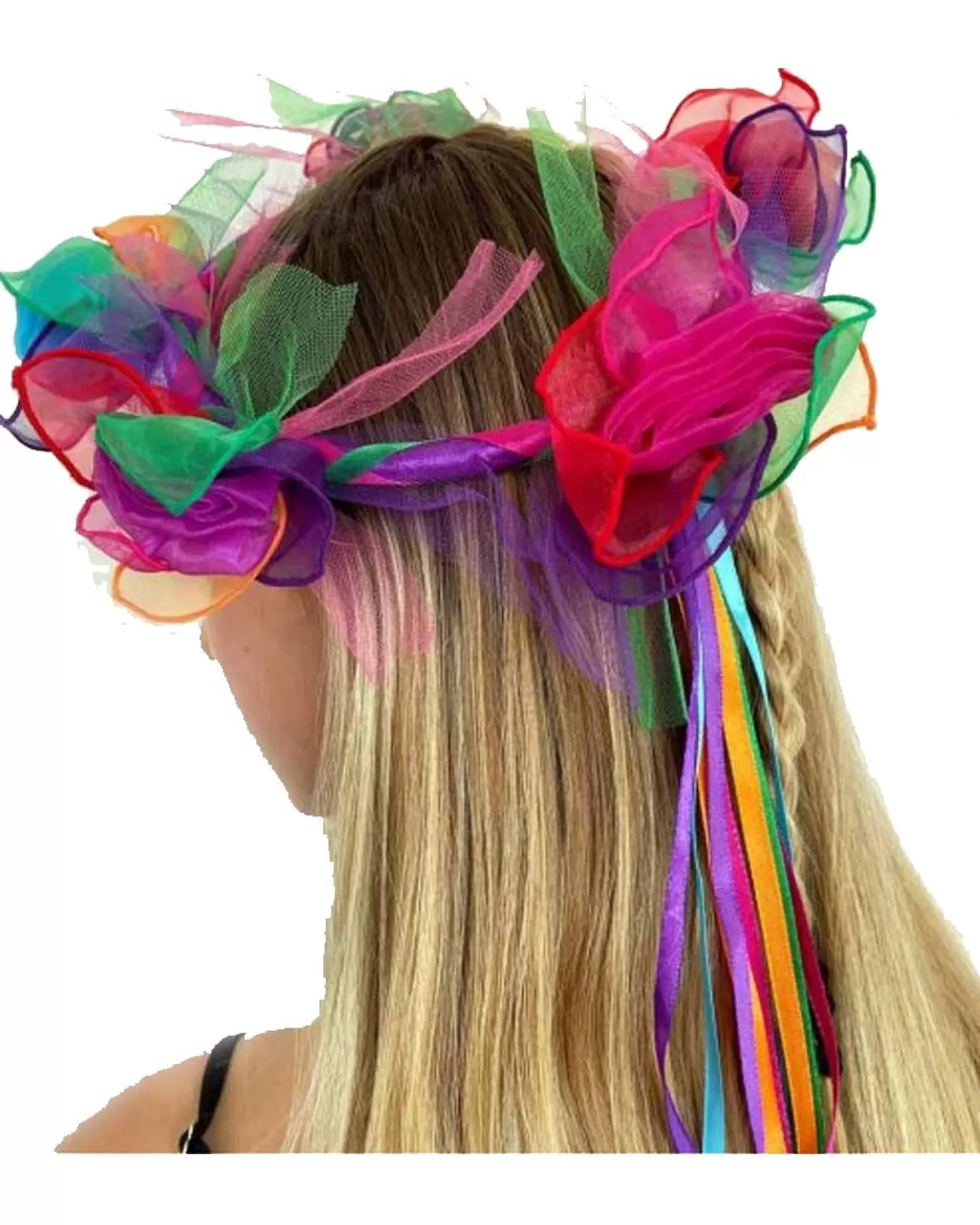 Fairy Girls Flower Pixie Rainbow Headpiece> Halloween Hats