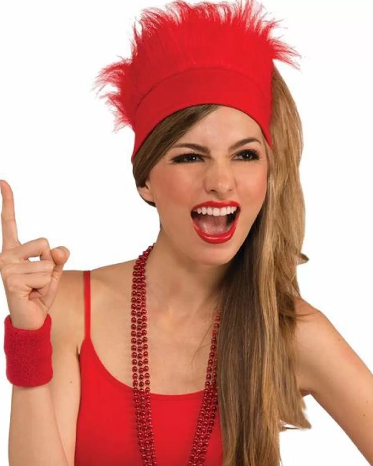 Tomfoolery Fluffy Headband Red> Halloween Hats