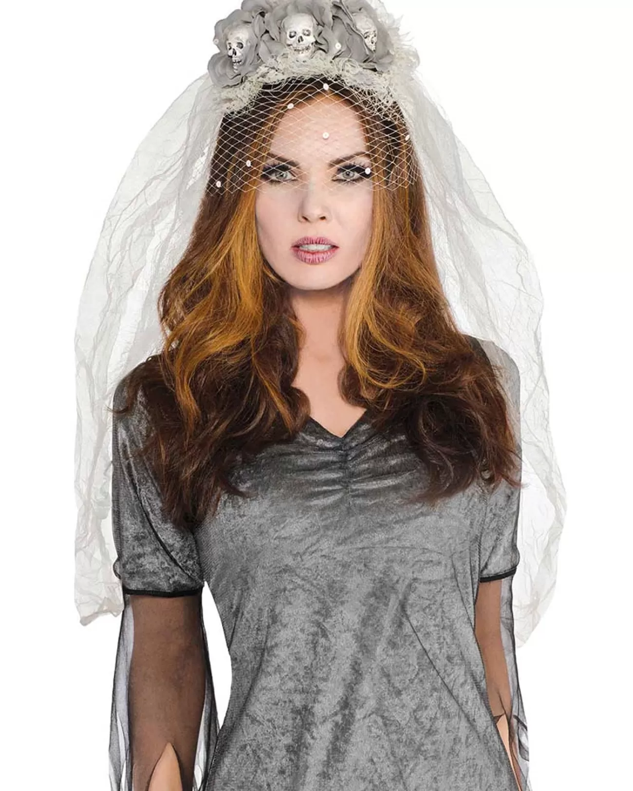 Amscan AU Ghost Bride Couture Headband> Halloween Accessories