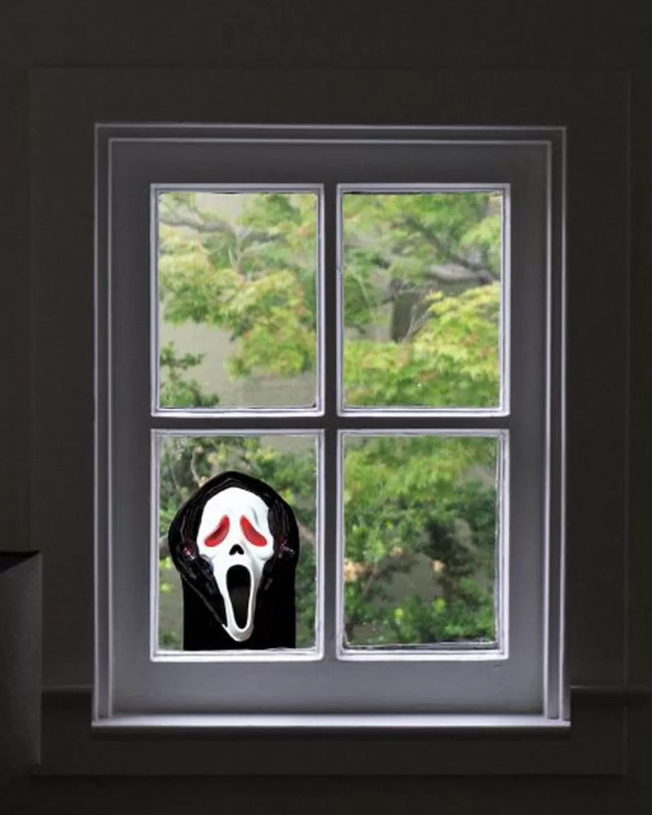 Fun World Ghost Face Light Up Window Peeper 30Cm> Ghosts &Amp; Reapers