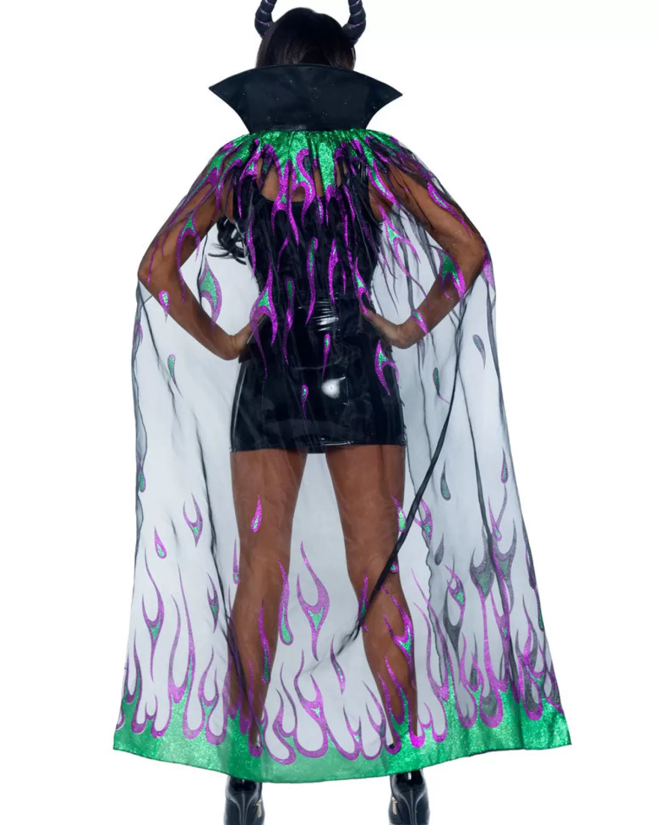 Leg Avenue Glitter Flame Cape And Horn> Halloween Accessories