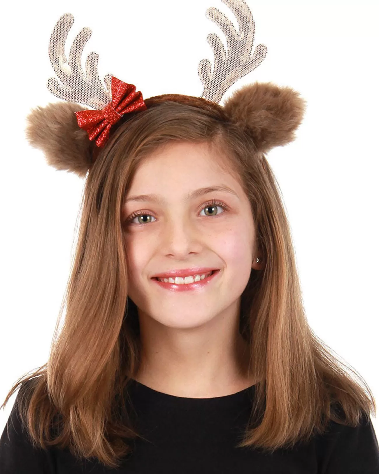 Elope Glitter Reindeer Bow Headband> Halloween Hats