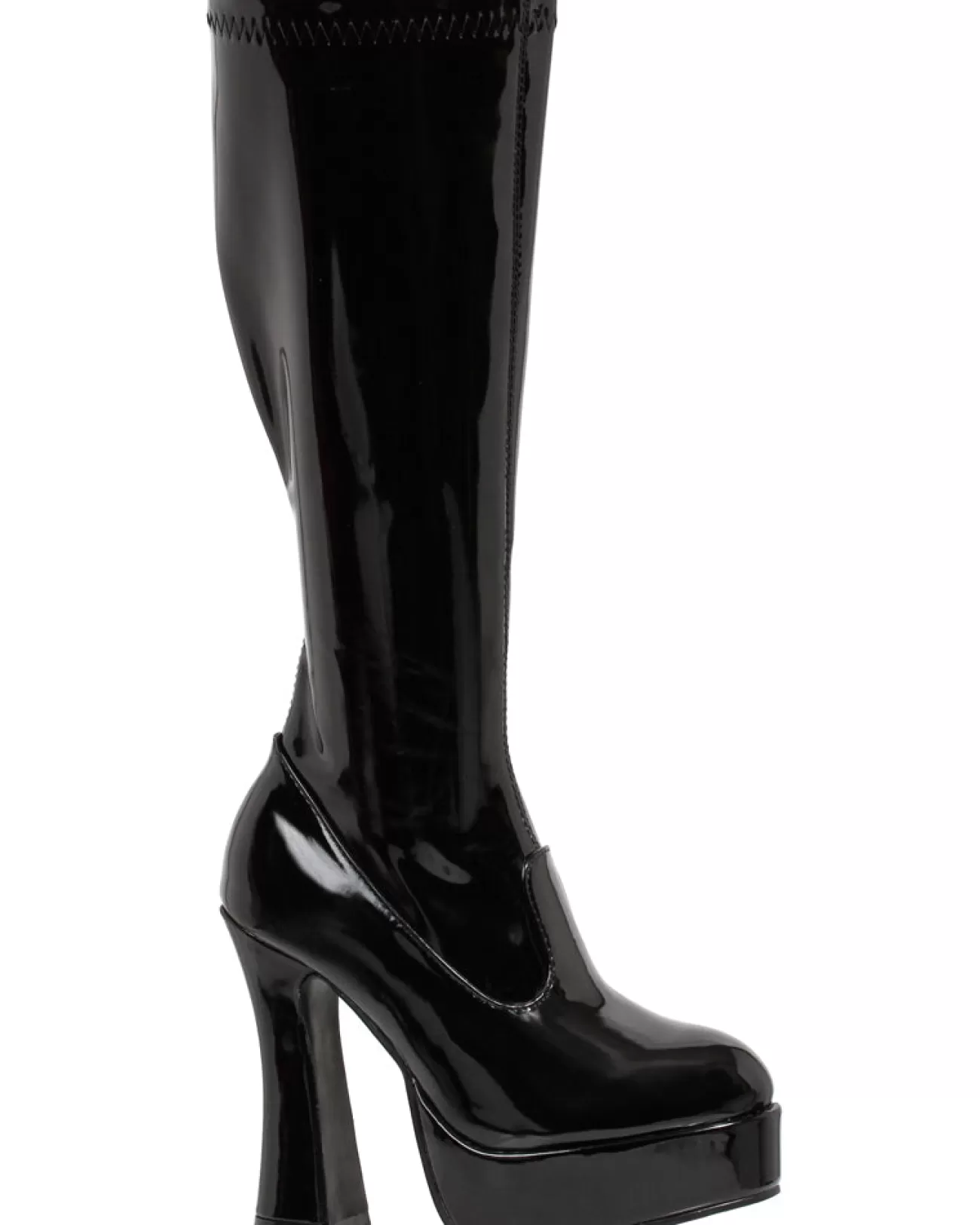 Ellie Shoes Gloss Black Patent Platform Go Go Womens Boots> Halloween Accessories