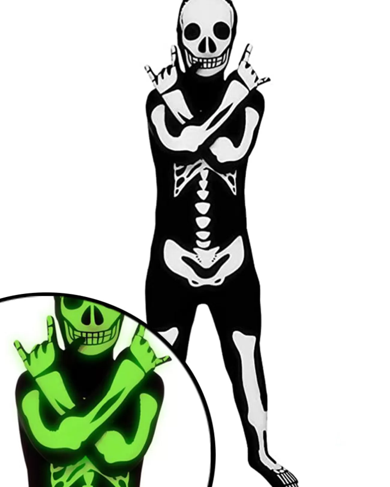 Morph Costumes Glow Skeleton Morphsuit Kids Costume>Kids Kids Costumes