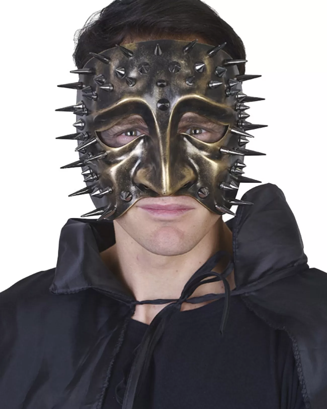 Tomfoolery Gold Lazzero Eye Mask With Spikes> Halloween Masks