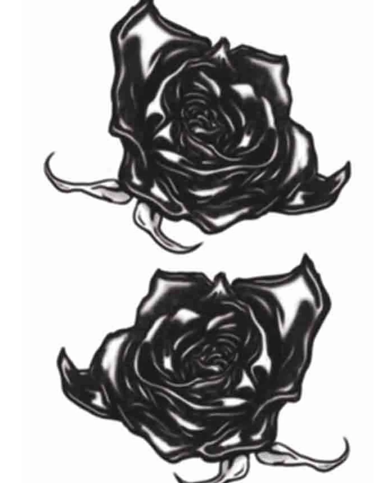 Tinsley Transfers Gothic Black Roses Temporary Tattoos> Day Of The Dead