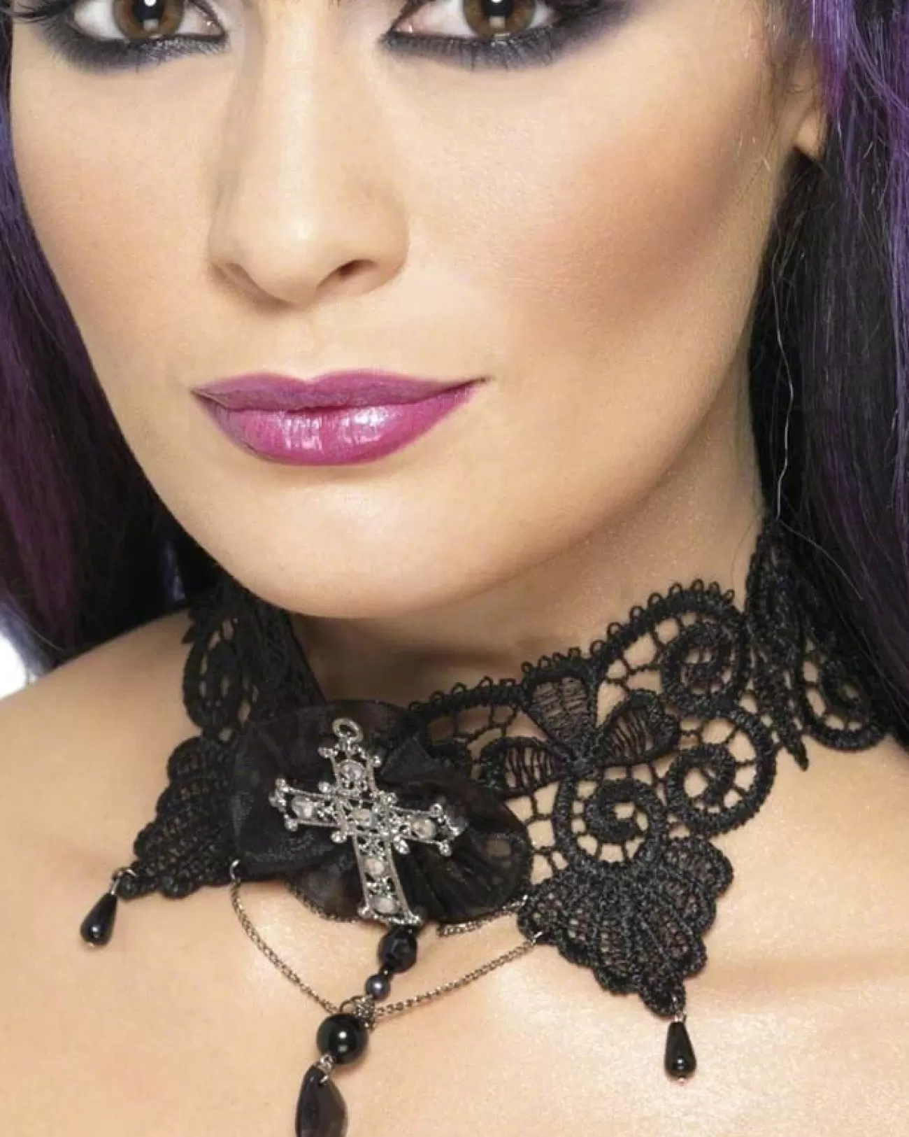 Smiffys Gothic Lace Choker> Halloween Accessories