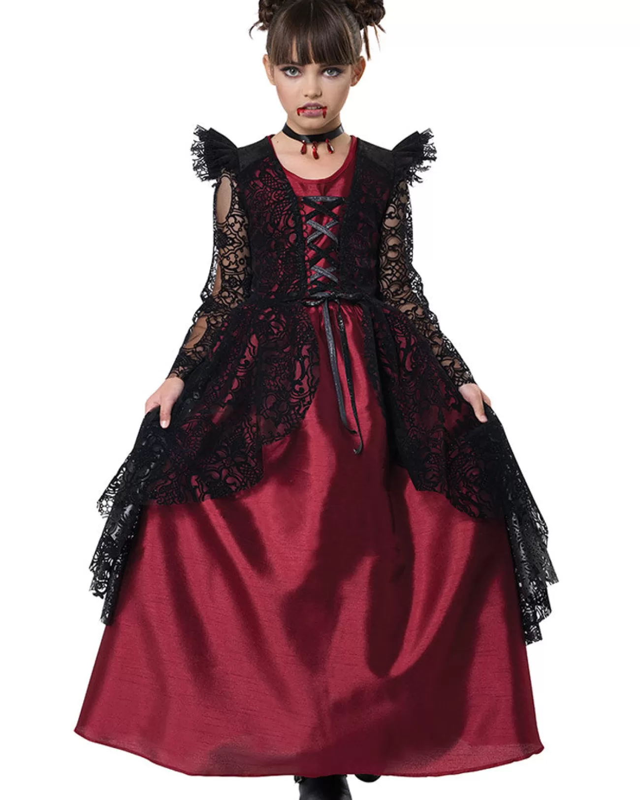 California Costumes Gothic Lace Vampire Deluxe Girls Costume>Kids Kids Costumes