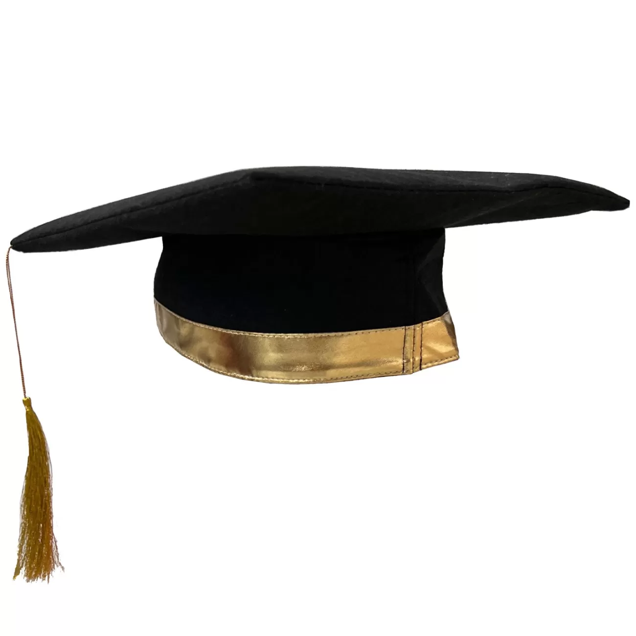 Amscan Graduation Black And Gold Fabric Mortarboard Hat> Halloween Hats