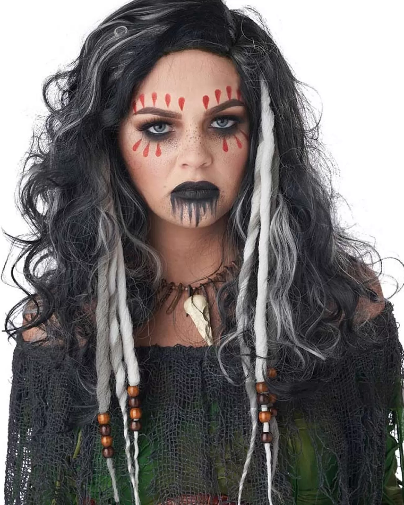 California Costumes Grey Clip In Dreads> Halloween Accessories