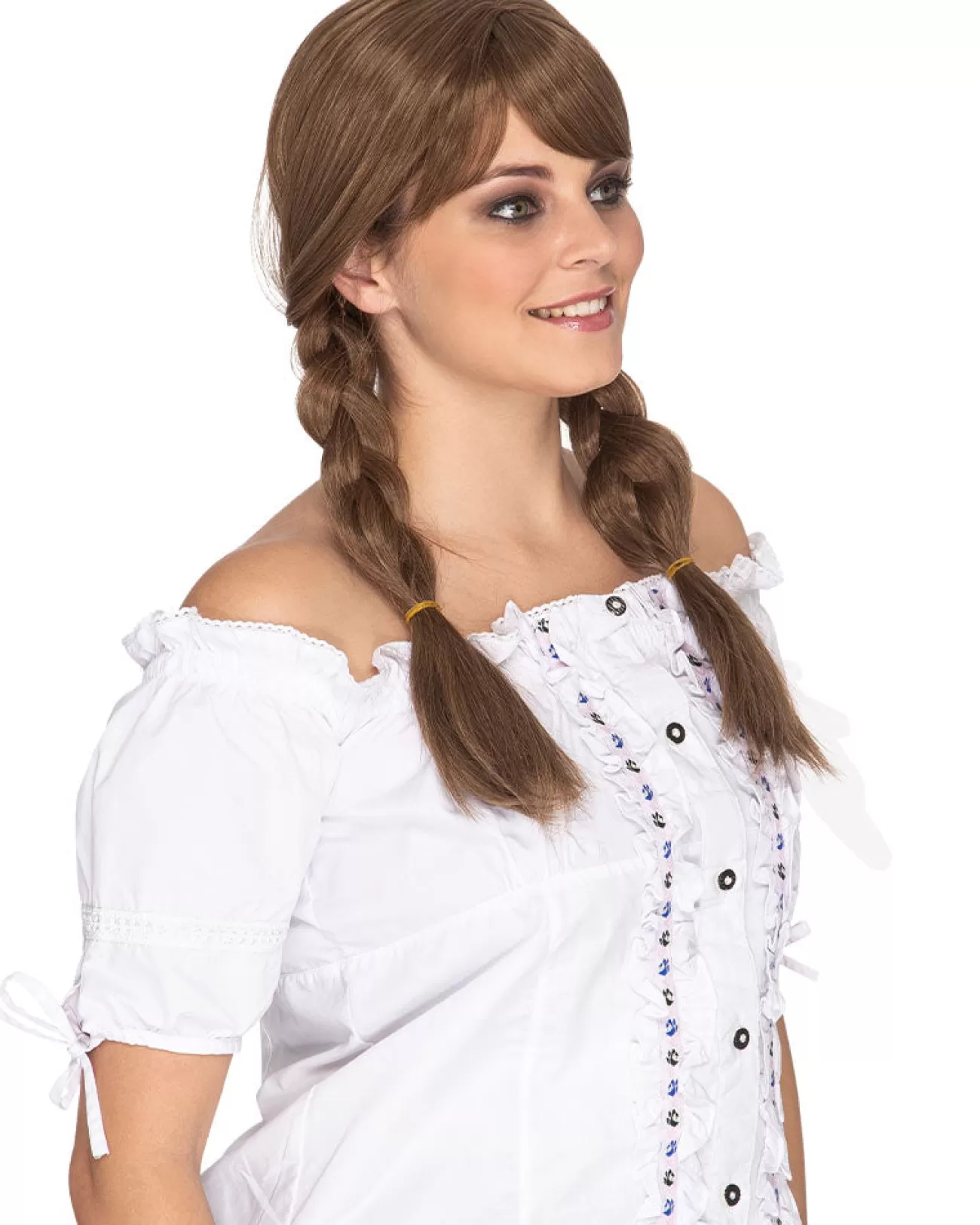 * Heidi Deluxe Plaited Brunette Wig> Halloween Wigs