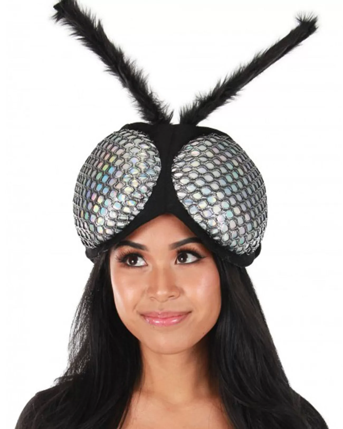 Elope Holographic Fly Eyes Plush Headband> Halloween Hats