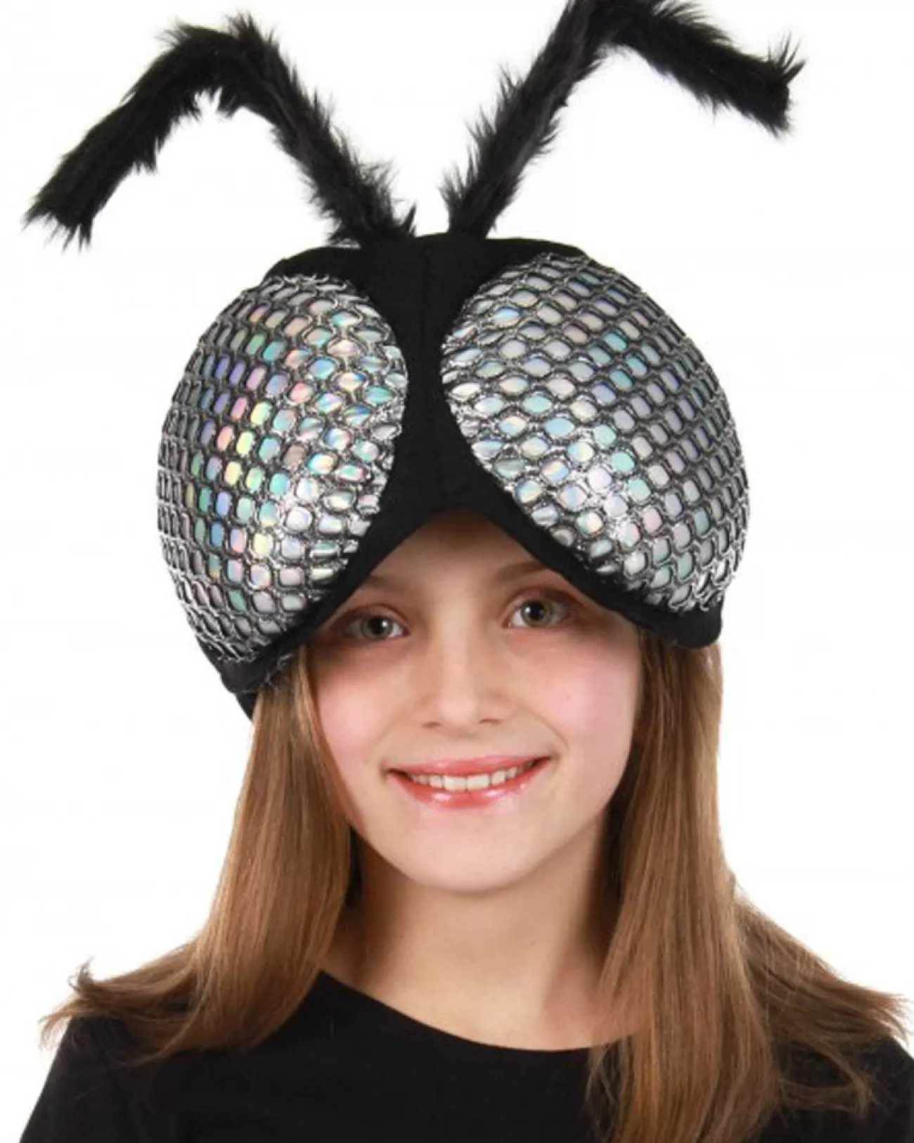 Elope Holographic Fly Eyes Plush Headband> Halloween Hats