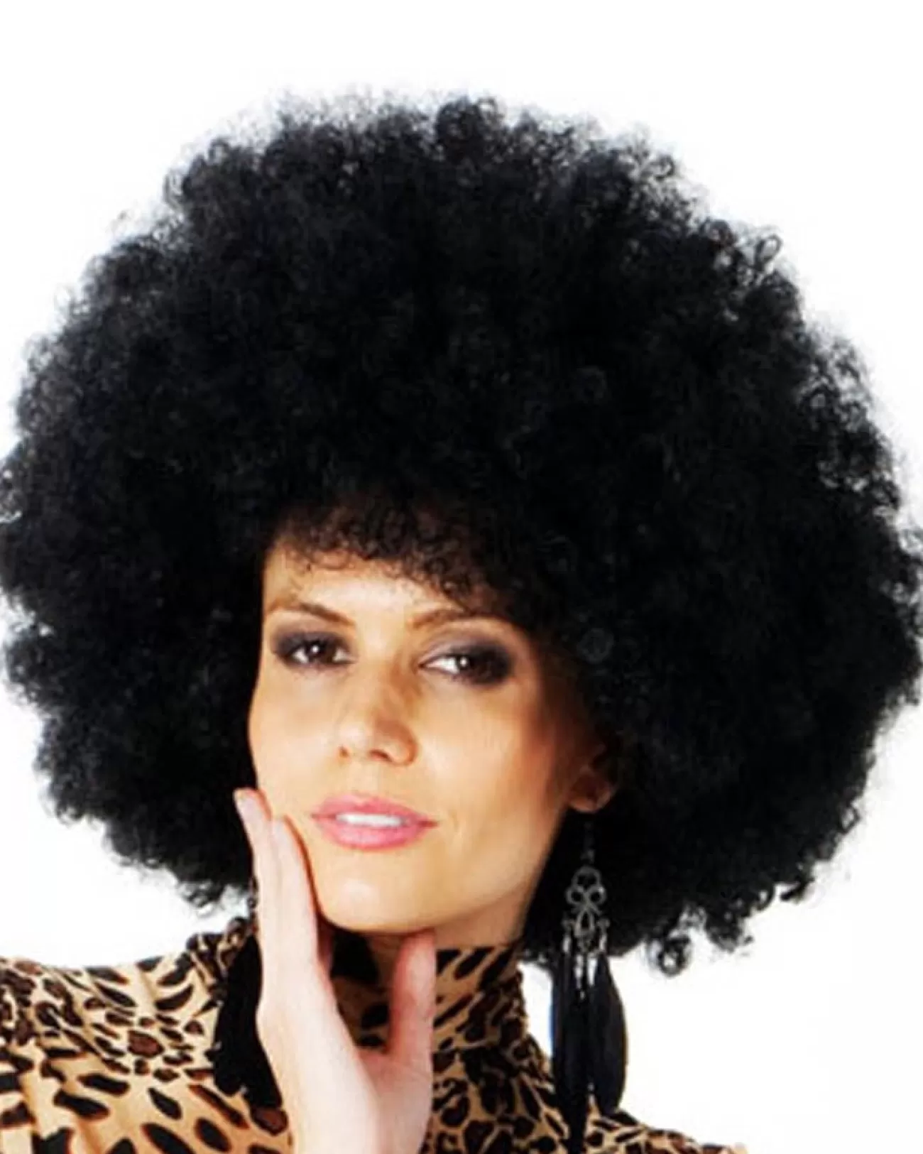 Allaura Wigs and Hair Jumbo Curly Black Wig> Halloween Wigs