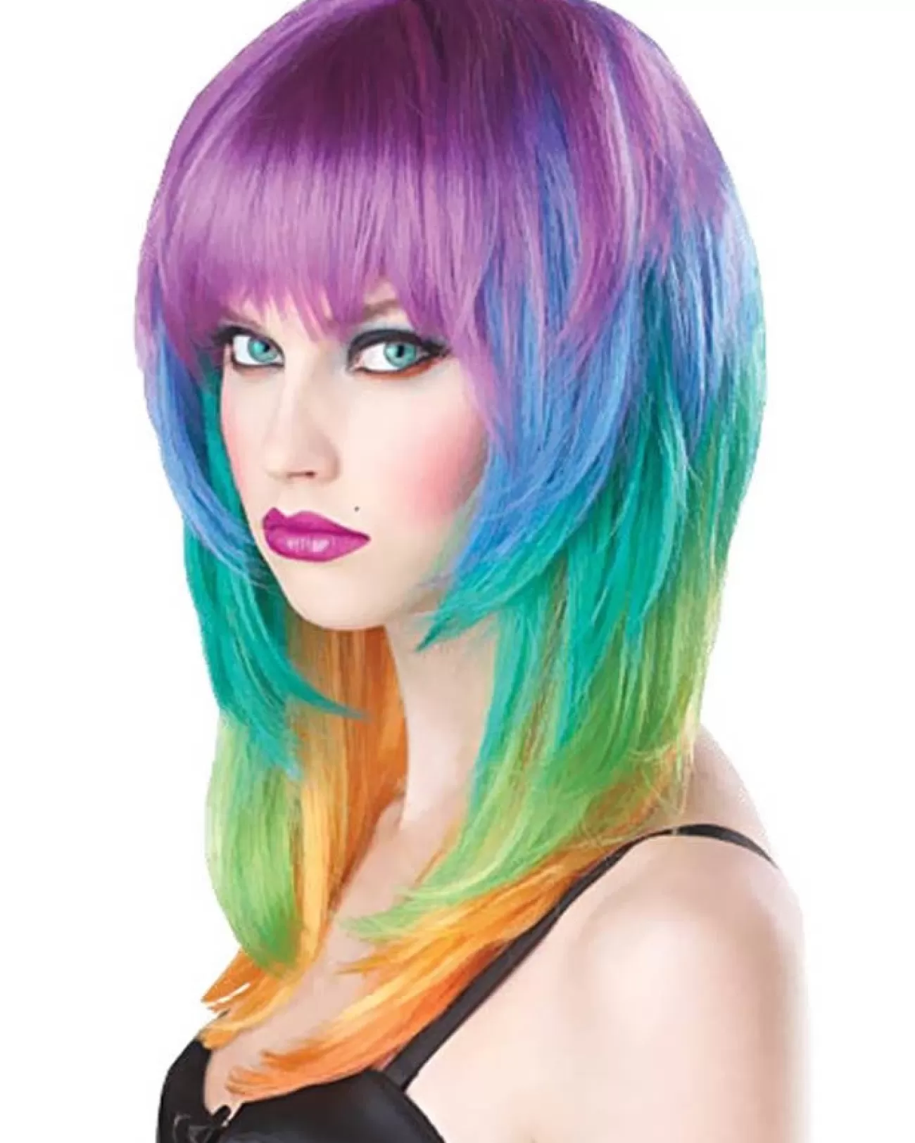 California Costumes Kaleidoscope Rainbow Multicoloured Wig> Halloween Wigs