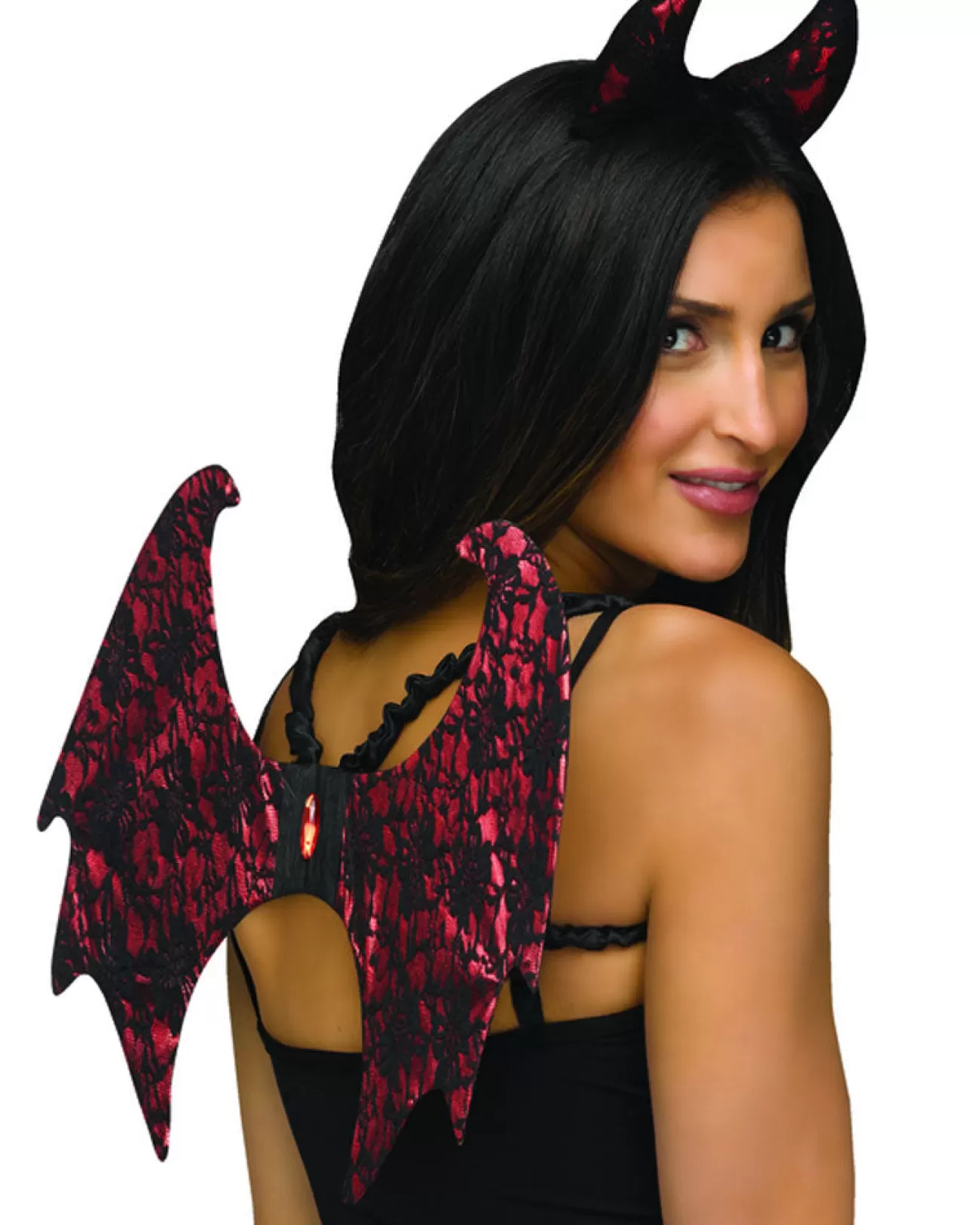 Sweidas Lace Devil Wings And Horn Set> Halloween Accessories