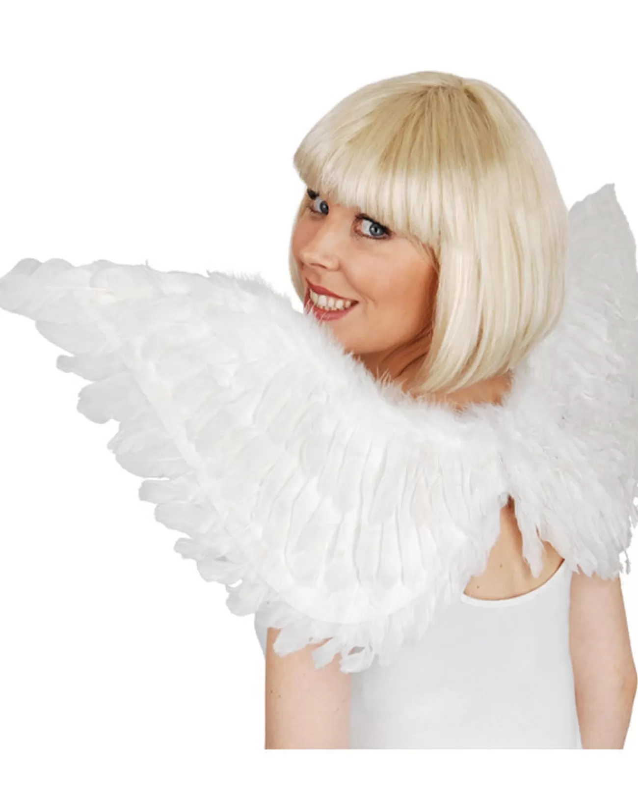 Tomfoolery Large White Feather Wings> Halloween Accessories