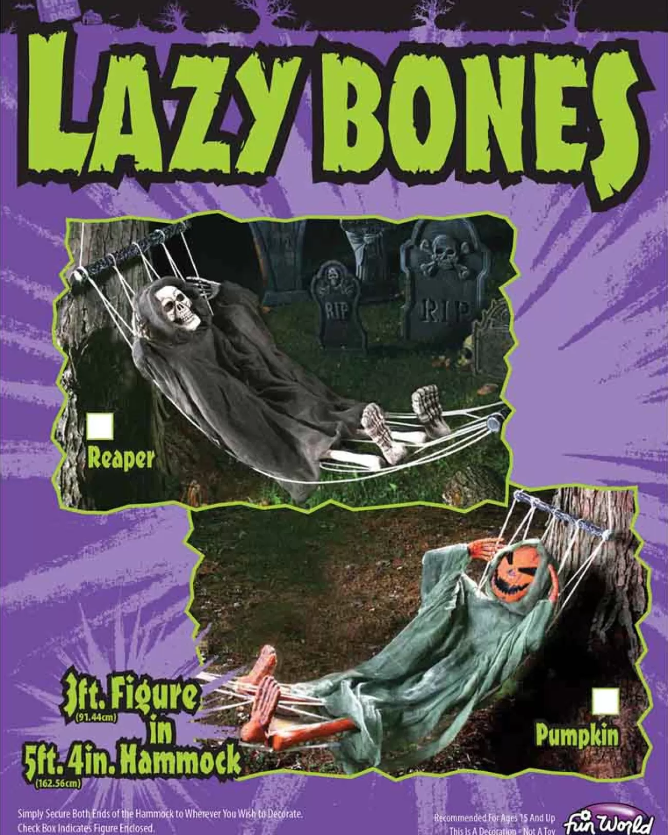 Fun World Lazy Bones Reaper Hammock 1.6M> Ghosts &Amp; Reapers