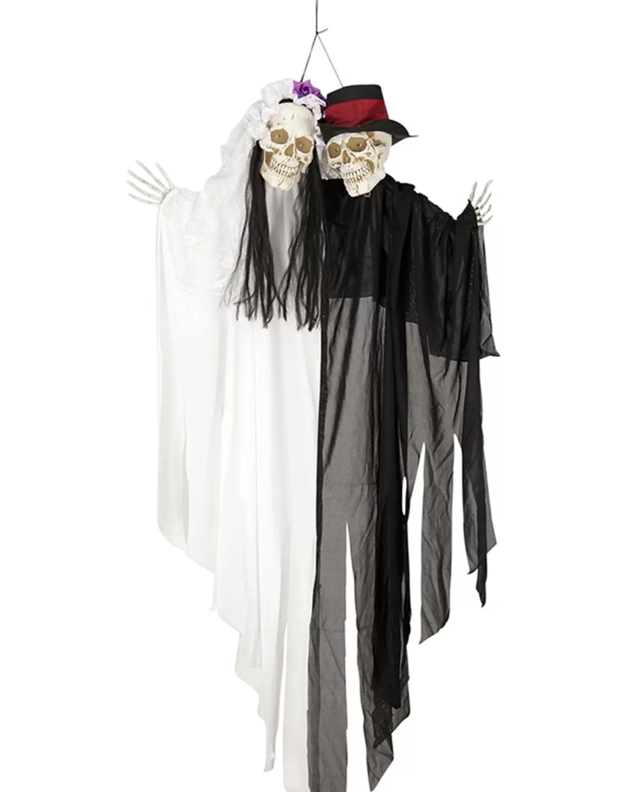 Uncle Bills Light Up Hanging Bride And Groom 1.2M> Scary Skeletons