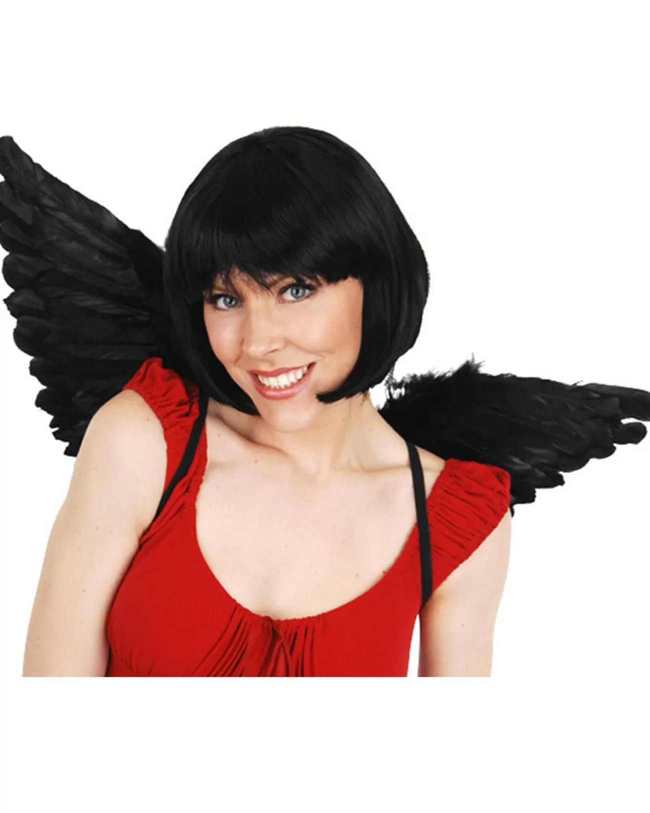 Tomfoolery Medium Black Feather Wings> Halloween Accessories