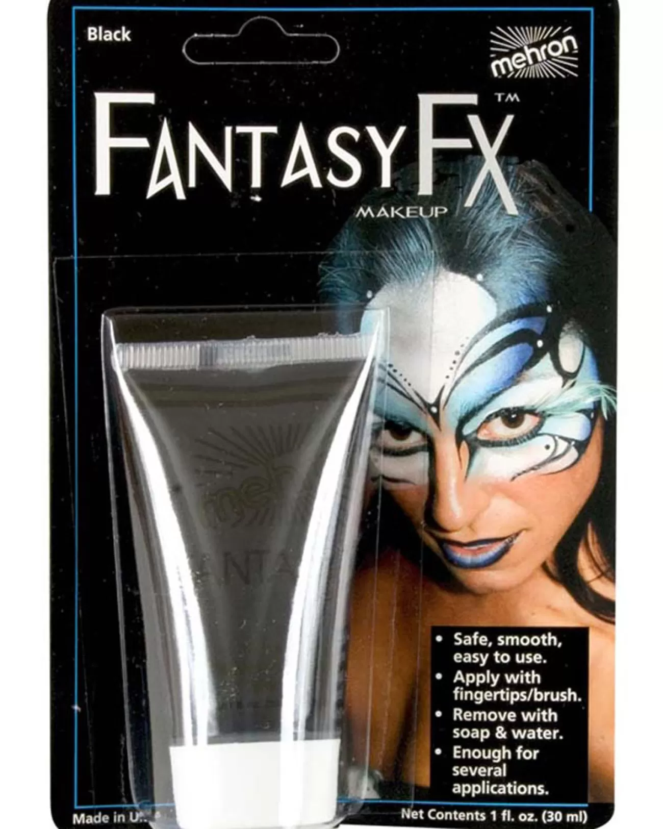 Tomfoolery Mehron Black Fantasy Fx Makeup 30Ml> Halloween Accessories