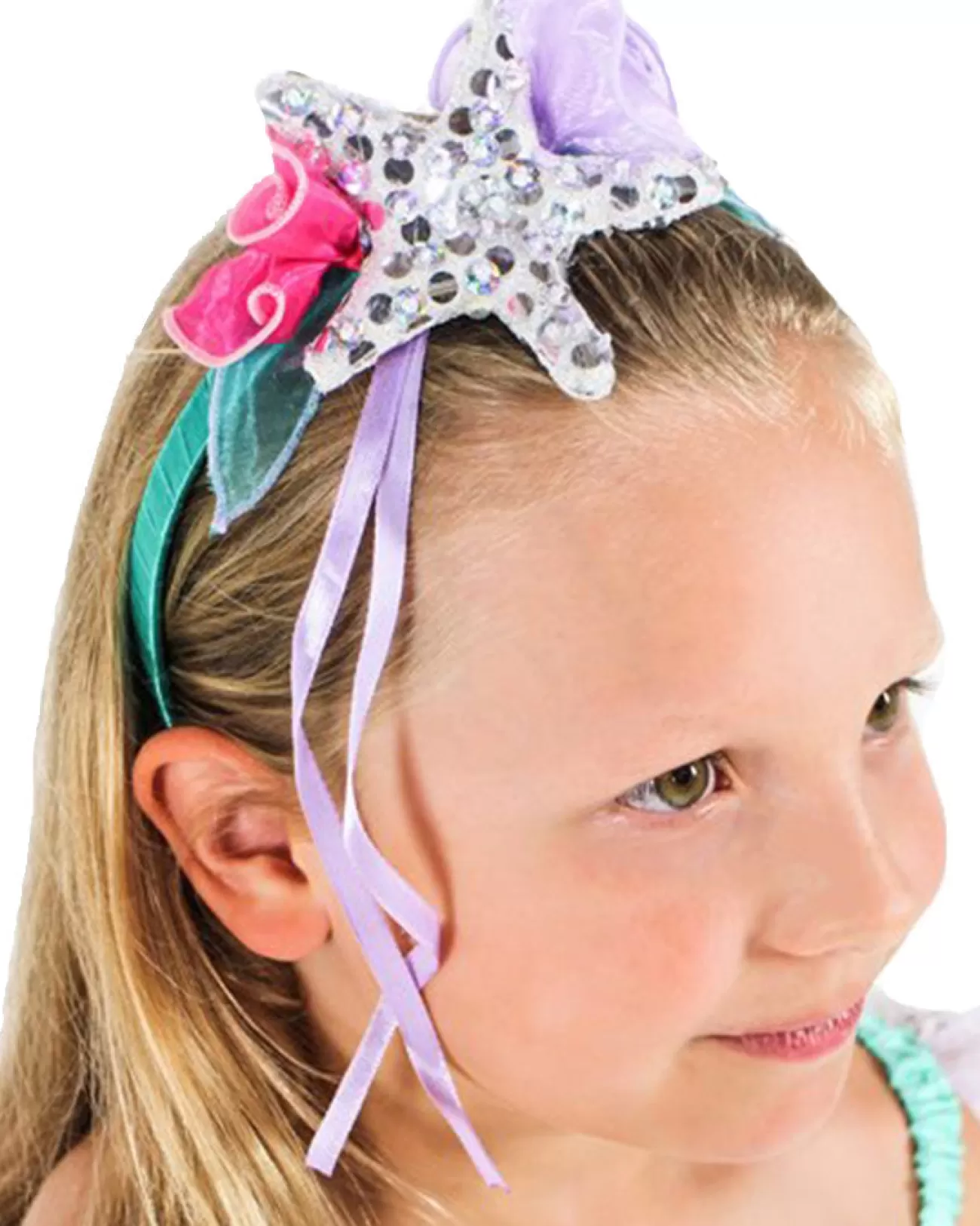 Fairy Girls Mermaid Headband And Wand Accessory Set> Halloween Hats