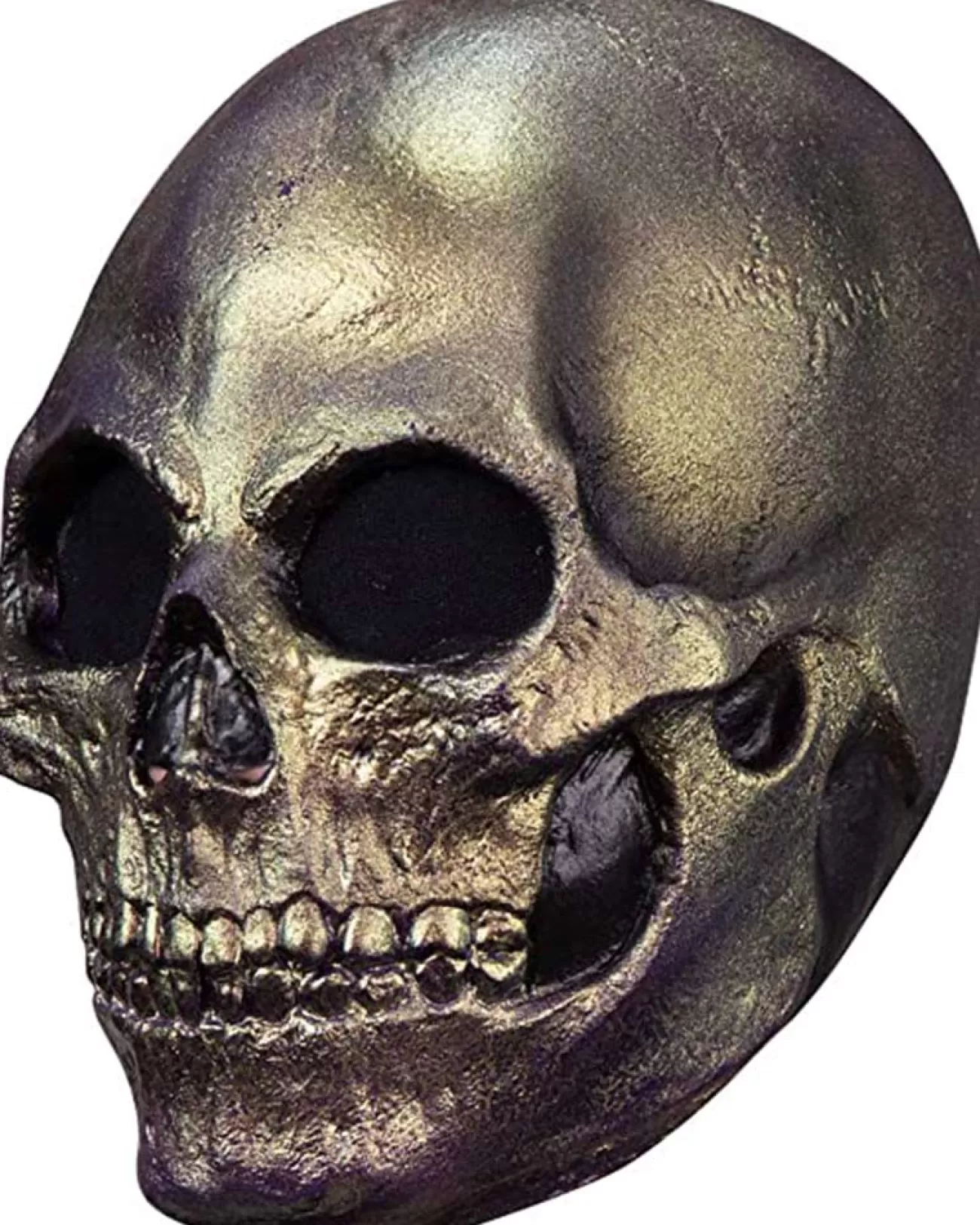 Ghoulish Productions Metallic Gold Skull Deluxe Mask> Halloween Masks