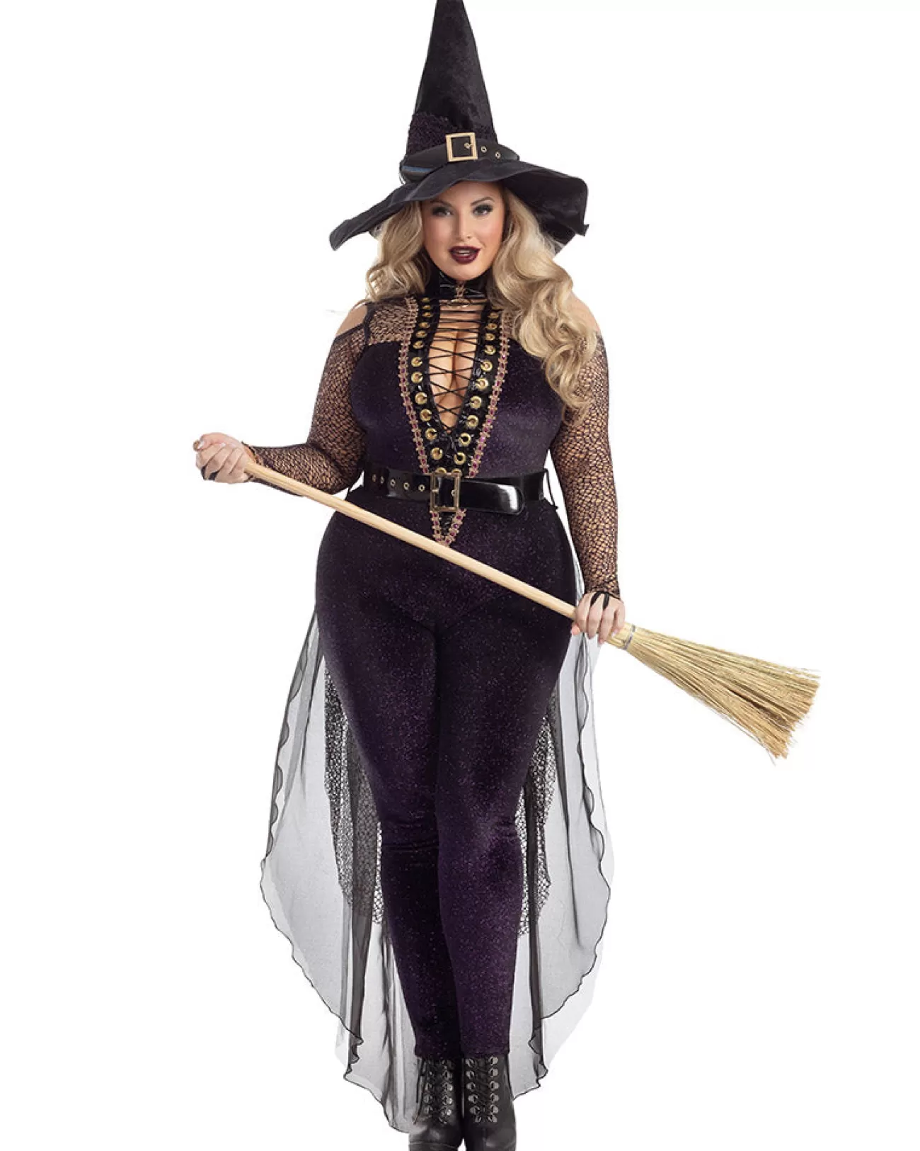 Party King Midnight Violet Witch Plus Size Womens Costume>Women Women's Costumes