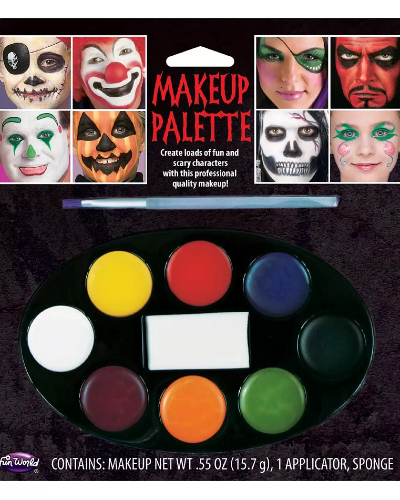 Fun World Multicoloured Makeup Palette> Halloween Accessories