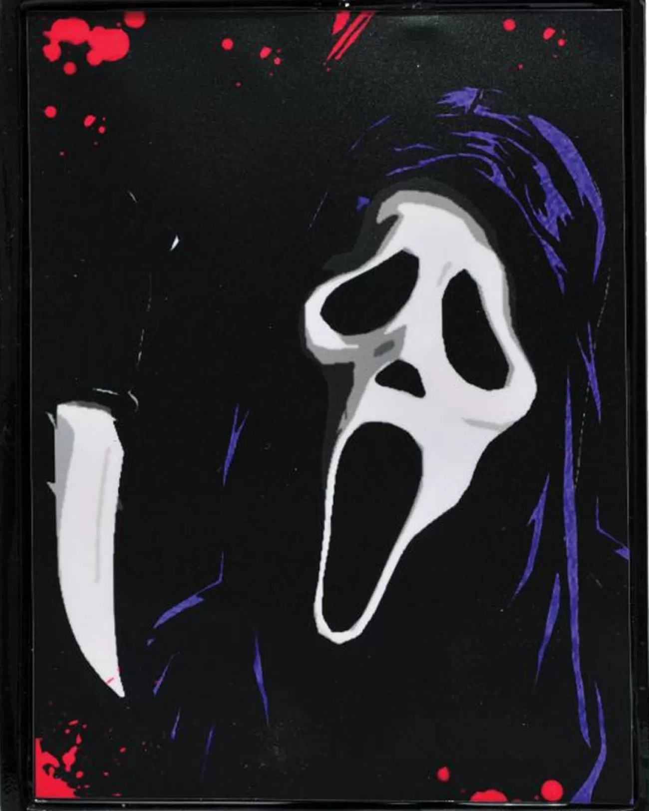 Fun World Neon Bright Light Up Ghost Face Sign 28Cm> Scream