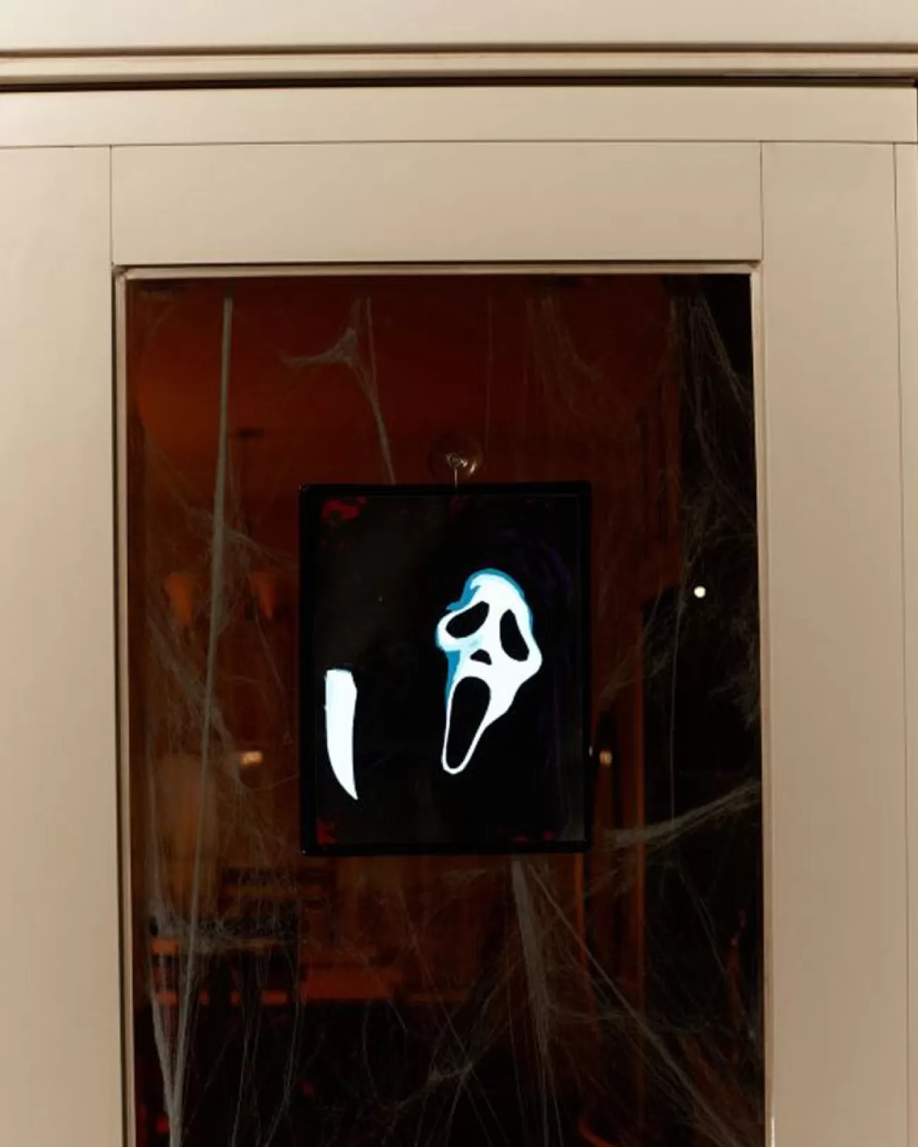 Fun World Neon Bright Light Up Ghost Face Sign 28Cm> Scream