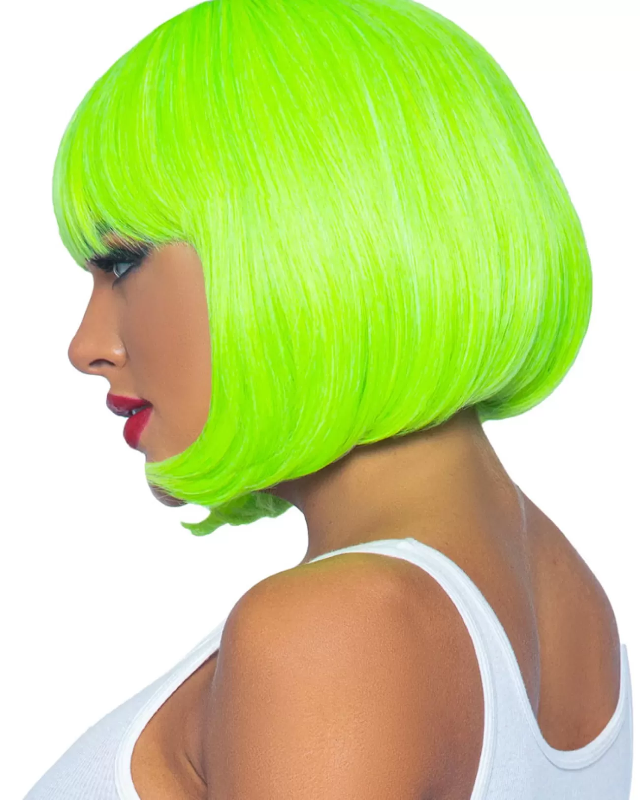 Leg Avenue Neon Green Short Bob Wig> Halloween Wigs