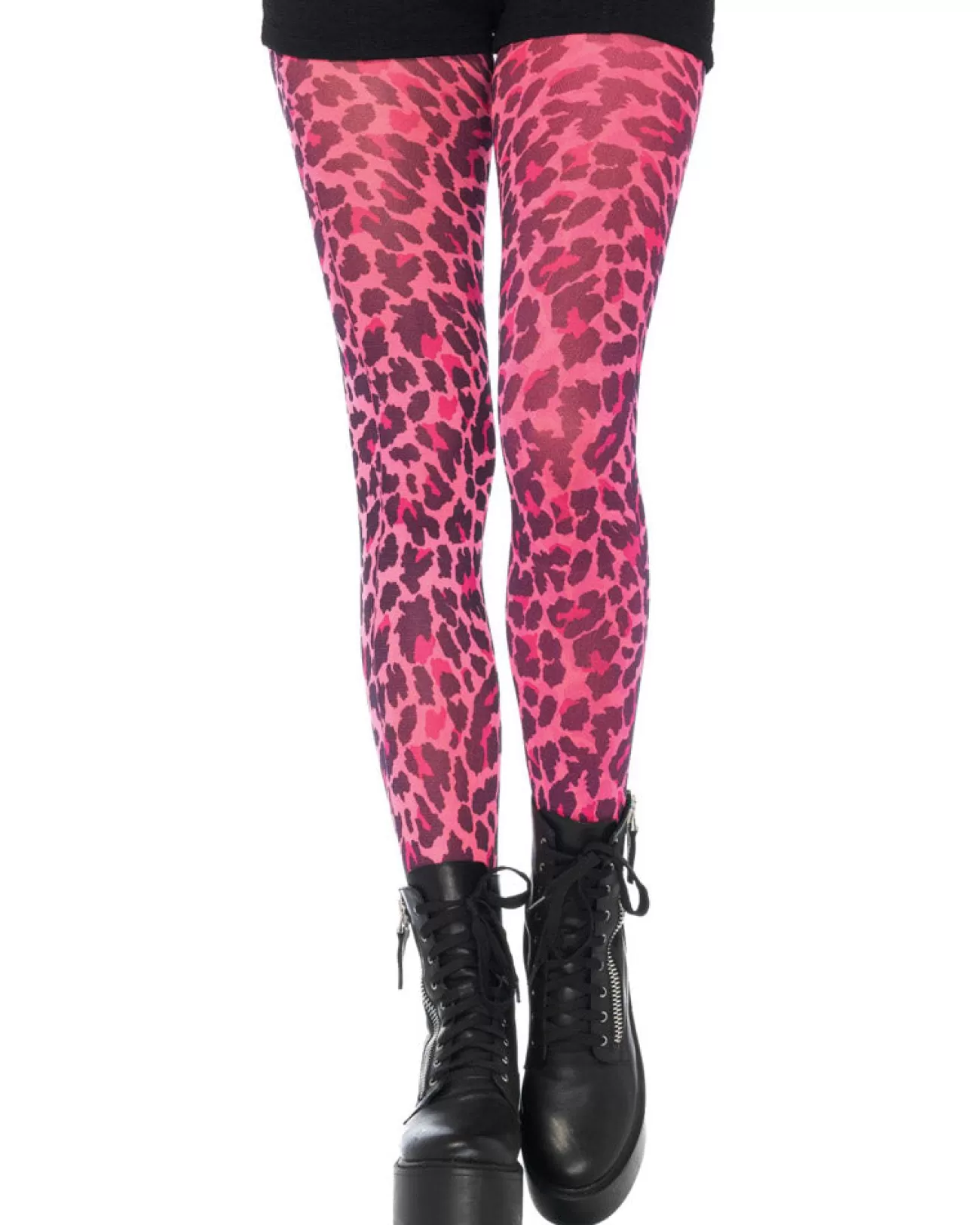 Leg Avenue Neon Pink Leopard Print Tights> Halloween Hosiery