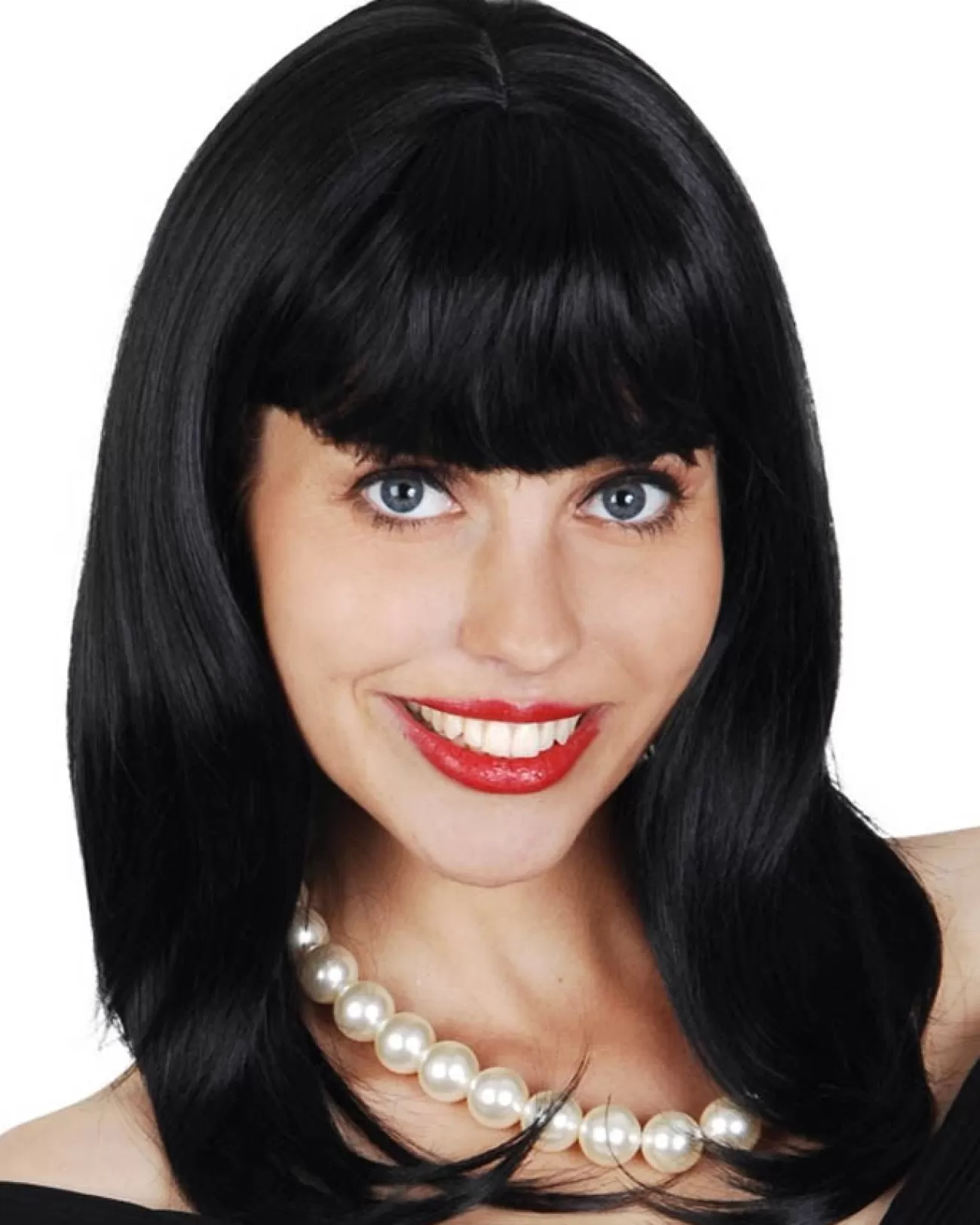 Tomfoolery Norah Black Wig With Fringe> Halloween Wigs