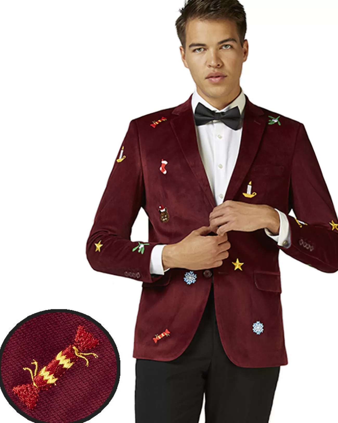 Opposuits Opposuit Christmas Icons Burgundy Deluxe Mens Blazer> Opposuits