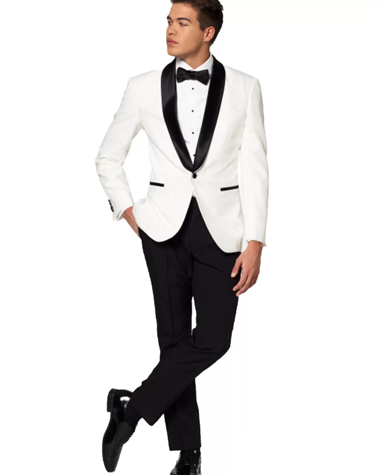 Opposuits Opposuit Pearly White Tuxedo Premium Mens Costume> Opposuits